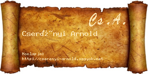 Cserényi Arnold névjegykártya