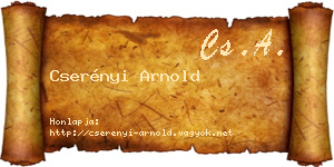 Cserényi Arnold névjegykártya