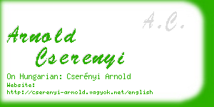 arnold cserenyi business card