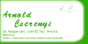 arnold cserenyi business card